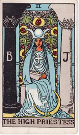Верховная Жрица (The High Priestess) — карта Таро колоды Уэйта-Смит