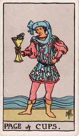 Паж Кубков (Page of Cups) — карта Таро колоды Уэйта-Смит