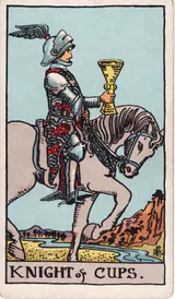 Рыцарь Кубков (Knight of Cups) — карта Таро колоды Уэйта-Смит