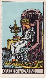 Королева Кубков (Queen of Cups) — карта Таро колоды Уэйта-Смит