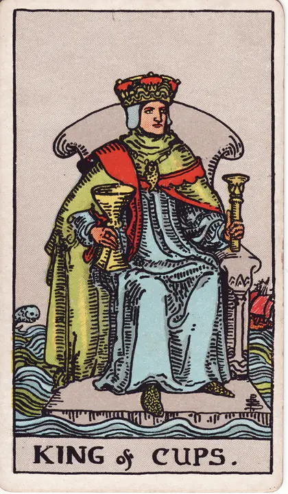 Король Кубков (King of Cups) — карта Таро колоды Уэйта-Смит